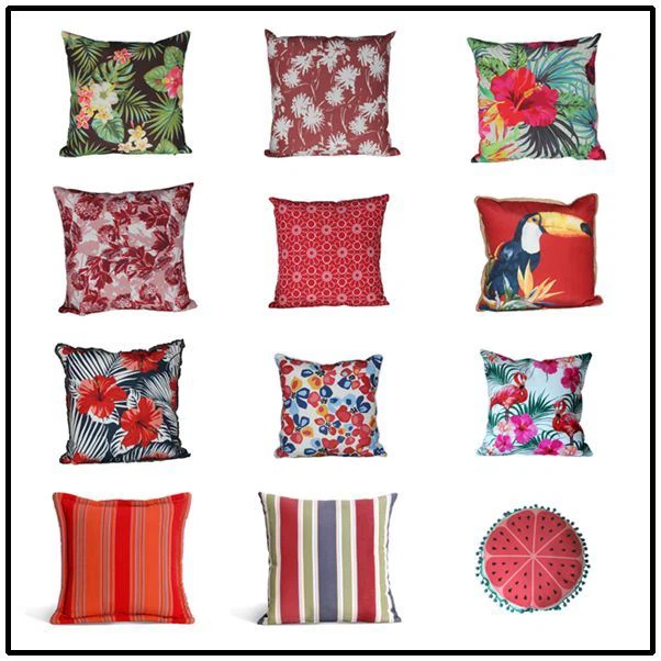 red outdoor pillows